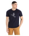 Icebreaker + M Merino Tech Lite II SS Tee Skiing Yeti Midnight Navy