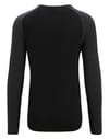 Icebreaker + M Merino 125 ZoneKnit LS Crewe Jet Hthr/Blk/Metro H/Cb
