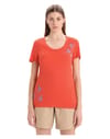 Icebreaker + W Merino Tech Lite II SS Scoop Tee Swarming Shapes Vibrant Earth - 3