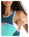 Icebreaker + W Merino ZoneKnit Sport Bra Fresh/Green Glory/Cb - 7