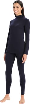 Icebreaker + W Merino 260 Tech LS Turtleneck Midnight Navy - 4