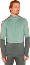 Icebreaker + M Merino 200 Sonebula LS Half Zip Hood Galaxy/Moss/Blaze/Cb
