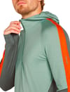 Icebreaker + M Merino 200 Sonebula LS Half Zip Hood Galaxy/Moss/Blaze/Cb - 5