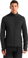 Icebreaker + M Merino Descender LS Zip Jet Heather/Black