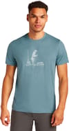 Icebreaker + M Merino 150 Tech Lite SS T Pol Paddle Blue Ash