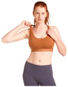 Icebreaker + W Merino 125 ZoneKnit Racerback Bra Dusty Clay/Carob/Cb - 6