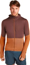 Icebreaker + M Merino 200 Realfleece Descender LS Zip H Carob/Dusty Clay/Cb