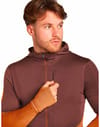 Icebreaker + M Merino 200 Realfleece Descender LS Zip H Carob/Dusty Clay/Cb - 4