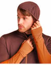Icebreaker + M Merino 200 Realfleece Descender LS Zip H Carob/Dusty Clay/Cb - 6