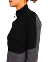 Icebreaker + W Merino 400 RealFleece Descender LS Zip Black/Obsidian/Cb - 4