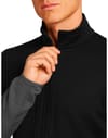 Icebreaker + M Merino 400 RealFleece Descender LS Zip Black/Obsidian/Cb - 5