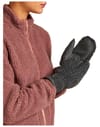 Icebreaker + U Merino Blend 960 RealFleece High Pile Mittens Jet Hthr/Obsdn/Blk