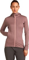 Icebreaker + W Merino 260 Quantum LS Zip Hoodie Summit/Blush