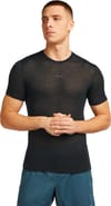 Icebreaker + M Merino Blend 75 Cool-Lite Featherlight SS Crewe Black