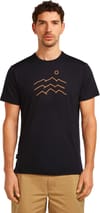 Icebreaker + M Merino Blend 125 Cool-Lite Sphere SS Tee Across the Peaks Black