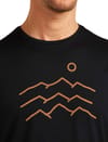 Icebreaker + M Merino Blend 125 Cool-Lite Sphere SS Tee Across the Peaks Black - 4