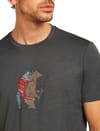Icebreaker + M Merino 150 Tech Lite SS Tee Bear Catch Obsidian - 4