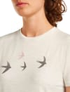 Icebreaker + W Merino 150 Tech Lite SS Tee Bird Transit Ecru Heather - 4