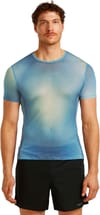 Icebreaker + M Merino Blend 75 Cool-Lite Fthrlght SS Crewe Atlnts Flnt Blue Sglss