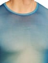 Icebreaker + M Merino Blend 75 Cool-Lite Fthrlght SS Crewe Atlnts Flnt Blue Sglss - 4