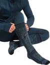 Icebreaker + M Merino Blend Ski+ Medium OTC Mountain Contour Abyss Black Snow - 3