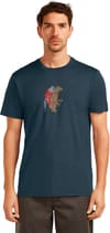 Icebreaker + M Merino 150 Tech Lite SS Tee Bear Catch Abyss