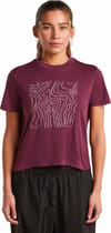 Icebreaker + W Merino 150 Tech Lite SS Crop Tee Great Heights Dk Berry