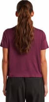 Icebreaker + W Merino 150 Tech Lite SS Crop Tee Great Heights Dk Berry - 3