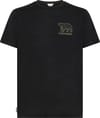 Icebreaker + M Merino 150 Tech Lite SS Tee Forest Footsteps Black