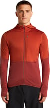 Icebreaker + M Merino Blend 200 RealFleece™ Descender LS Zip Hoodie Agate Port Cb