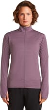 Icebreaker + W Merino Blend 300 RealFleece™ Descender LS Zip Grey Plum