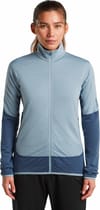 Icebreaker + W Merino Blend 300 RealFleece™ Descender LS Zip Dawn Zinc Blue Cb