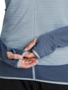 Icebreaker + W Merino Blend 300 RealFleece™ Descender LS Zip Dawn Zinc Blue Cb - 5