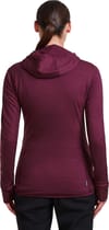 Icebreaker + W Merino Blend 300 RealFleece™ Descender LS Zip Hoodie Dk Berry - 3