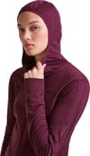 Icebreaker + W Merino Blend 300 RealFleece™ Descender LS Zip Hoodie Dk Berry - 6
