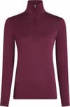 W Merino 200 Oasis LS Half Zip Dk Berry + Icebreaker