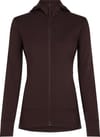 W Merino 260 Quantum LS Zip Hoodie Bittersweet + Icebreaker