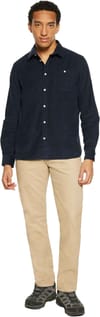Knowledge Cotton Apparel + Regular Fit Corduroy Shirt Total Eclipse - 4