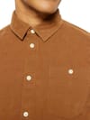 Knowledge Cotton Apparel + Regular Fit Corduroy Shirt Dachshund - 5