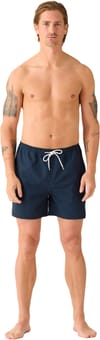 Knowledge Cotton Apparel + Boardwalk Slub Shorts With Elastic Waist Total Eclipse - 5