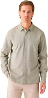 Knowledge Cotton Apparel + Regular Fit Light Twill Shirt Burned Olive - 3