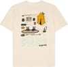 Knowledge Cotton Apparel + Regular Short Sleeve Heavy Single Jersey Printed Tee Egret - 3