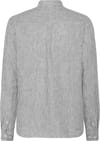 Knowledge Cotton Apparel + Regular Striped Linen Shirt Total Eclipse
