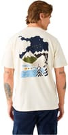 Knowledge Cotton Apparel + Regenerative Organic Cotton Back Print T-Shirt Egret - 4