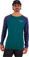 Mons Royale + Icon Merino Air-Con Raglan Tee Evergreen/Midnight