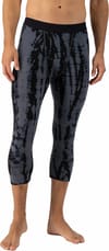 Mons Royale + M Cascade Merino Flex 200 3/4 Legging Garment Dyed Grey Tie Dye