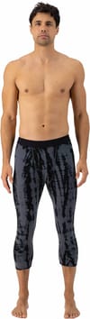 Mons Royale + M Cascade Merino Flex 200 3/4 Legging Garment Dyed Grey Tie Dye - 5