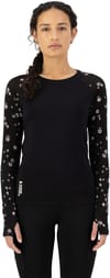 Mons Royale + Bella W Merino Long Sleeve Black Daisy