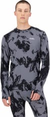 Mons Royale + Cascade M Merino Base Layer Long Sleeve Mtn Pixel Grey