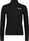 Cascade W Merino Base Layer Mock Neck Long Sleeve Black + Mons Royale